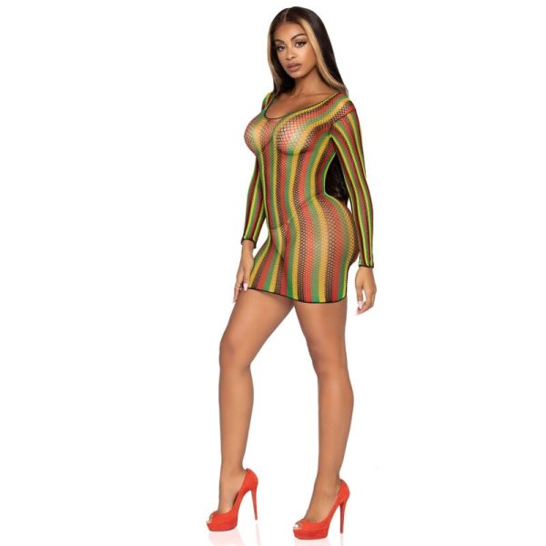 LEG AVENUE - RASTA MINI DRESS ONE SIZE - Image 2