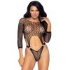 LEG AVENUE - BODY TANGA DE MANGA LARGA TALLA UNICA BLANCO