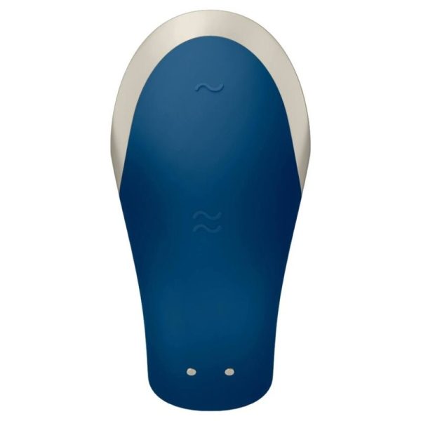 SATISFYER - DOUBLE LOVE LUXURY PARTNER VIBRATOR BLUE - Image 3