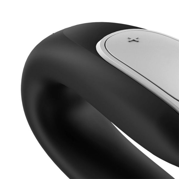 SATISFYER - DOUBLE FUN PARTNER VIBRATOR BLACK - Image 4