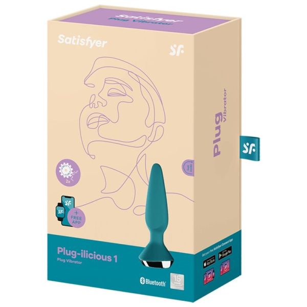 SATISFYER - PLUG ILICIOUS 1 PLUG VIBRATOR GREEN - Image 5