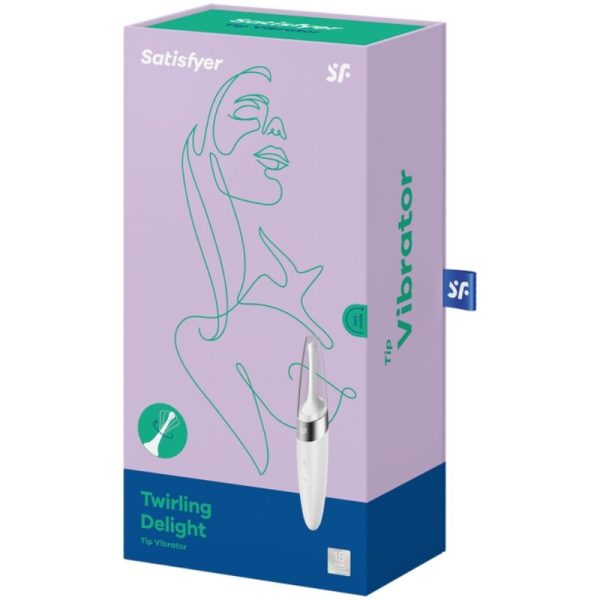 SATISFYER - TWIRLING DELIGHT CLIT TIP VIBRATOR WHITE - Image 3