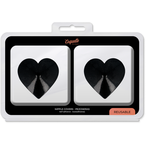 COQUETTE CHIC DESIRE - NIPPLE COVERS BLACK HEARTS - Image 5