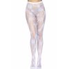 LEG AVENUE - SNOWFLAKE FISHNET TIGHTS ONE SIZE