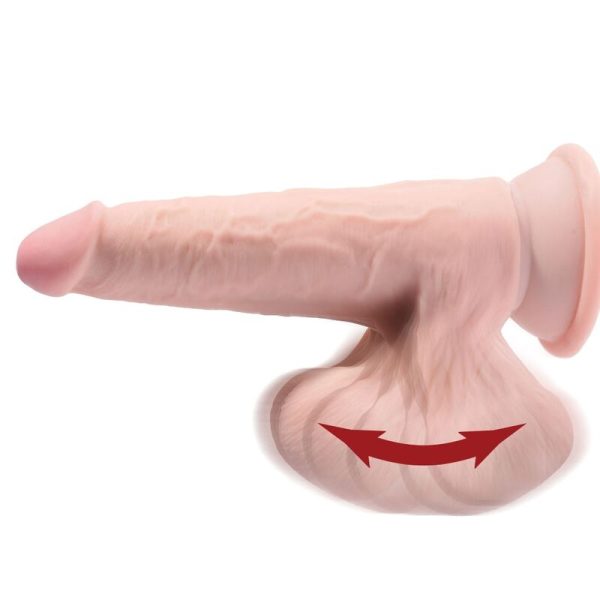 KING COCK - PLUS 3D DILDO SWINGING BALLS 24.5 CM LIGHT SKIN - Image 3