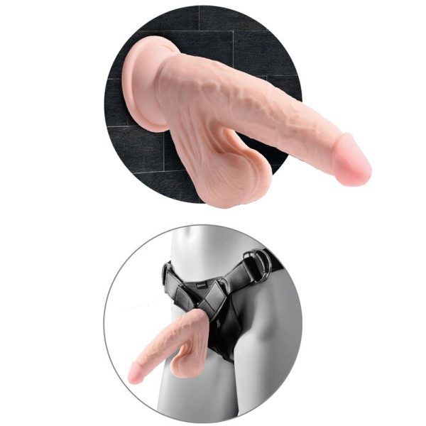 KING COCK - PLUS 3D DILDO SWINGING BALLS 24.5 CM LIGHT SKIN - Image 4