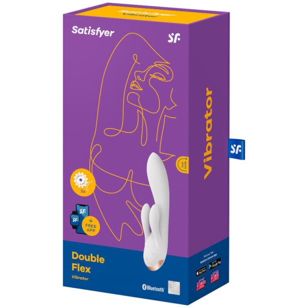SATISFYER DOUBLE FLEX VIBRADOR APP - BLANCO - Image 4