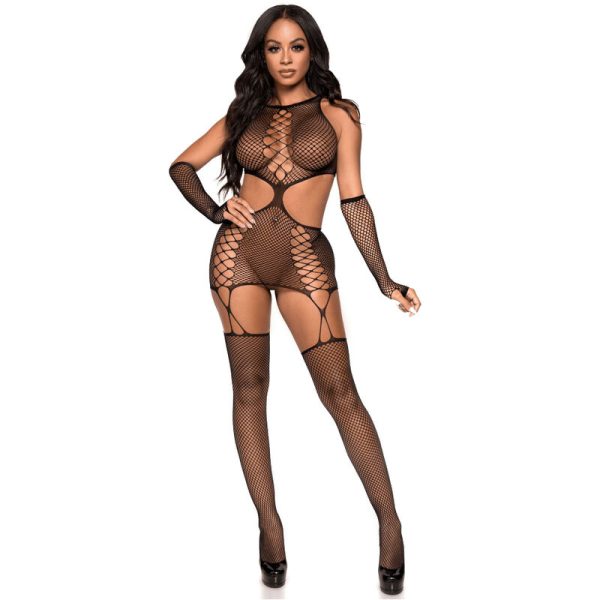 LEG AVENUE - GARTER DRESS WITH GLOVES ONE SIZE - Image 5