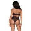 LEG AVENUE - TWO PIECES SET HALTER CROP TOP  THONG PANTY PANTY ONE SIZE