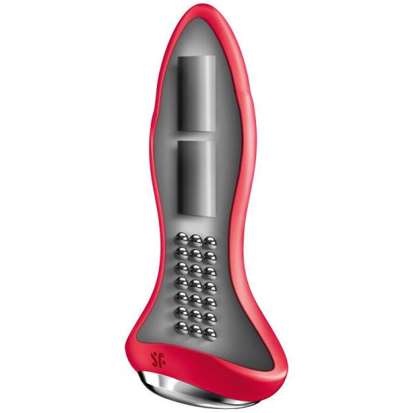 SATISFYER - ROTATOR PLUG 1+ PLUG VIBRADOR APP ROJO - Image 2