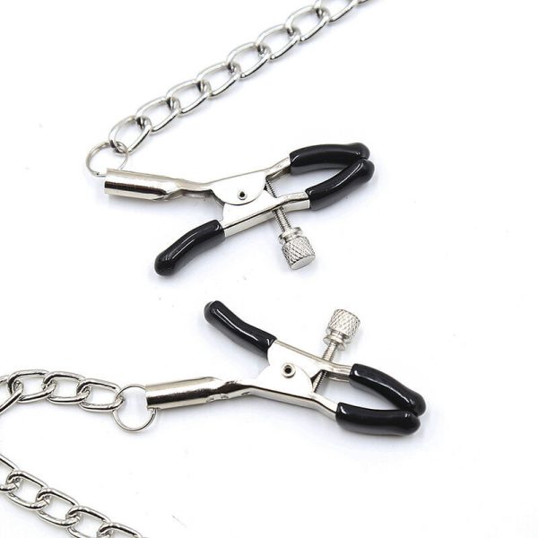 OHMAMA FETISH BLACK BALL GAG WITH NIPPLE CLAMPS - Image 2