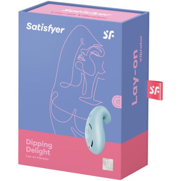 SATISFYER - DIPPING DELIGHT VIBRADOR LAY-ON AZUL - Image 4