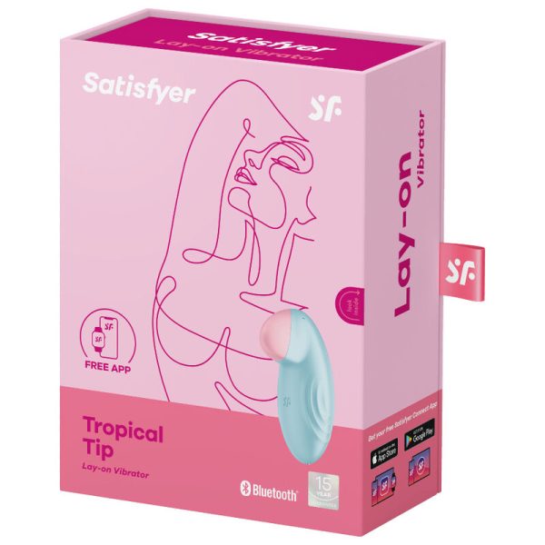 SATISFYER - TROPICAL TIP VIBRADOR LAY-ON AZUL - Image 5