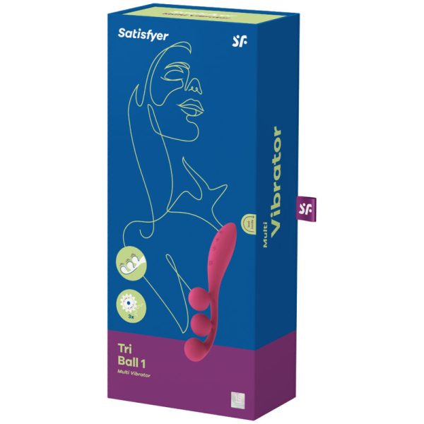 SATISFYER - TRI BALL 1 MULTI VIBRATOR RED - Image 4