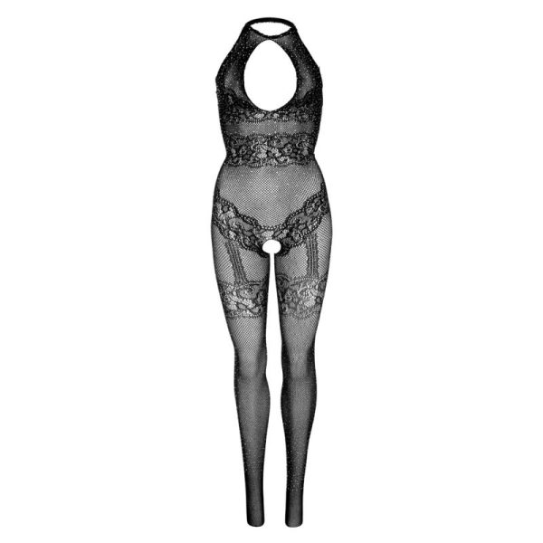 LEG AVENUE - SEAMLESS FISHNET BODYSTOCKING ONE SIZE - BLACK - Image 3