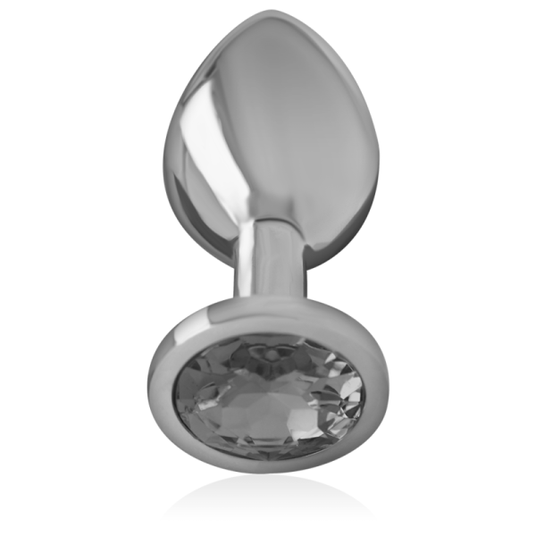 INTENSE - ALUMINUM METAL ANAL PLUG WITH BLACK GLASS SIZE L - Image 2