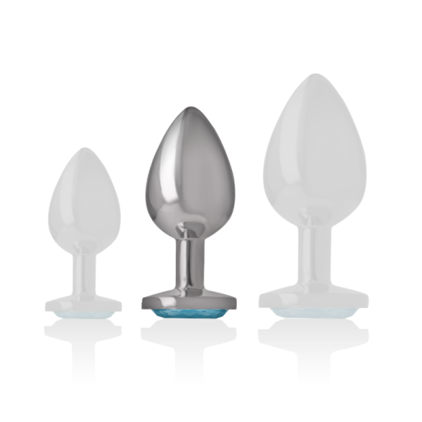 INTENSE - ALUMINUM METAL ANAL PLUG WITH BLUE GLASS SIZE M - Image 5