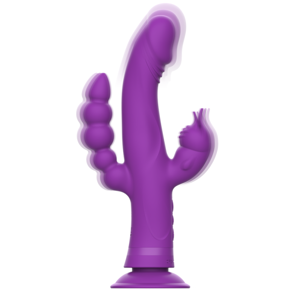 INTENSE - CASANOVA RABBIT SILICONE VIBRATOR TRIPLE MOTOR PURPLE - Image 2