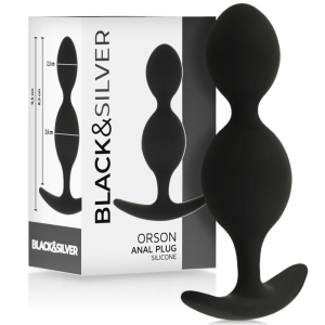 BLACKSILVER - ORSON PLUG SILICONE 2 ANAL WAVES 9 CM