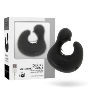BLACKSILVER - DUCKYMANIA RECHARGEABLE SILICONE STIMULATING DUCK THIMBLE
