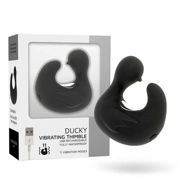 BLACKSILVER - DUCKYMANIA RECHARGEABLE SILICONE STIMULATING DUCK THIMBLE - Image 2
