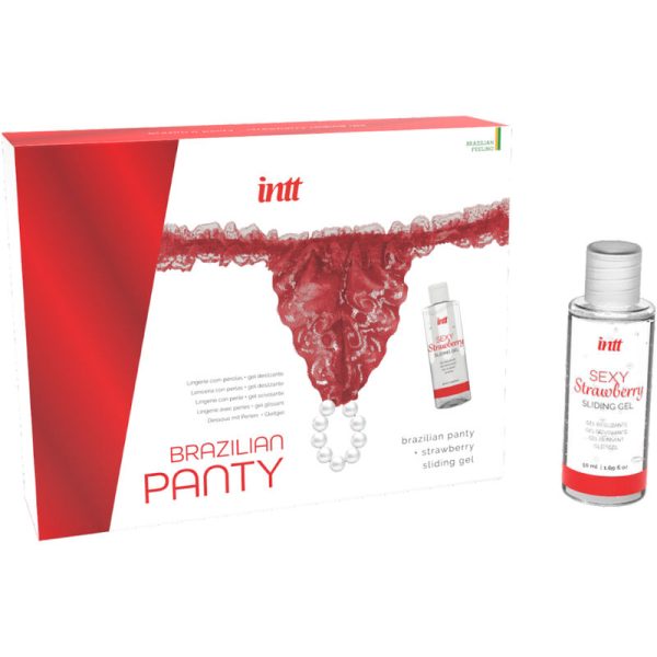 INTT RELEASES - BRAZILIAN RED PANTY WITH PEARLS AND LUBRICATING GEL 50 ML - Image 2