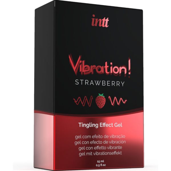 INTT - POWERFUL INTIMATE STIMULANT LIQUID VIBRATING GEL STRAWBERRY 15 ML - Image 3