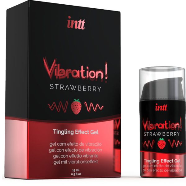 INTT - POWERFUL INTIMATE STIMULANT LIQUID VIBRATING GEL STRAWBERRY 15 ML - Image 2
