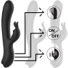 BLACKSILVER - JAMIE RECHARGEABLE SILICONE RABBIT STIMULATOR BLACK