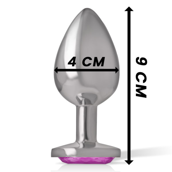 INTENSE - ALUMINUM METAL ANAL PLUG PINK HEART SIZE L - Image 4