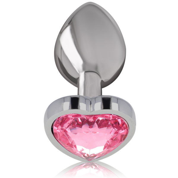 INTENSE - ALUMINUM METAL ANAL PLUG PINK HEART SIZE L - Image 2