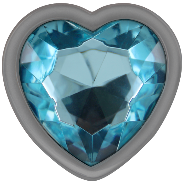 INTENSE - ALUMINUM METAL ANAL PLUG BLUE HEART SIZE L - Image 3