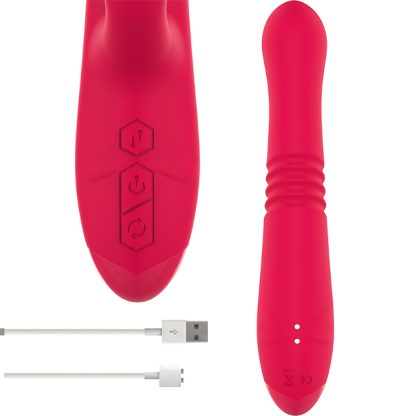 INTENSE - DUA MULTIFUNCTION RECHARGEABLE UP  DOWN VIBRATOR WITH RED TONGUE - Image 4