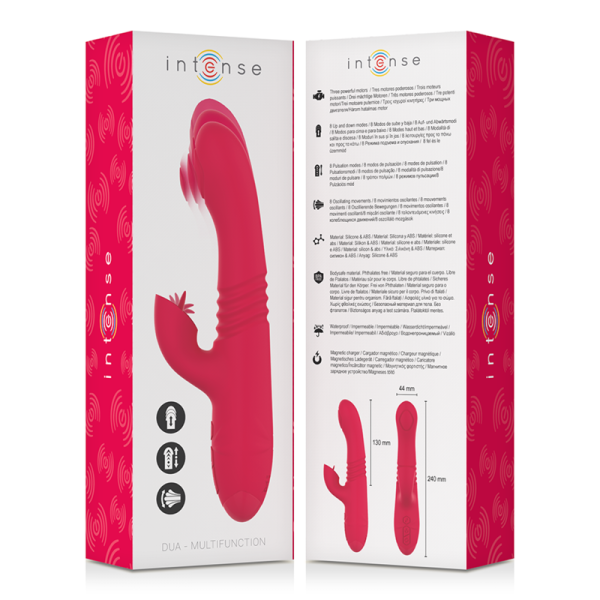 INTENSE - DUA MULTIFUNCTION RECHARGEABLE UP  DOWN VIBRATOR WITH RED TONGUE - Image 5