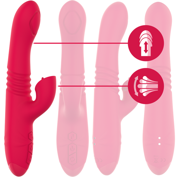 INTENSE - DUA MULTIFUNCTION RECHARGEABLE UP  DOWN VIBRATOR WITH RED TONGUE - Image 2