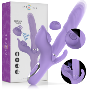 INTENSE - BILLIE RECHARGEABLE MULTIFUNCTION VIBRATOR STIMULATING WAVES WITH PURPLE PUSH BUTTON