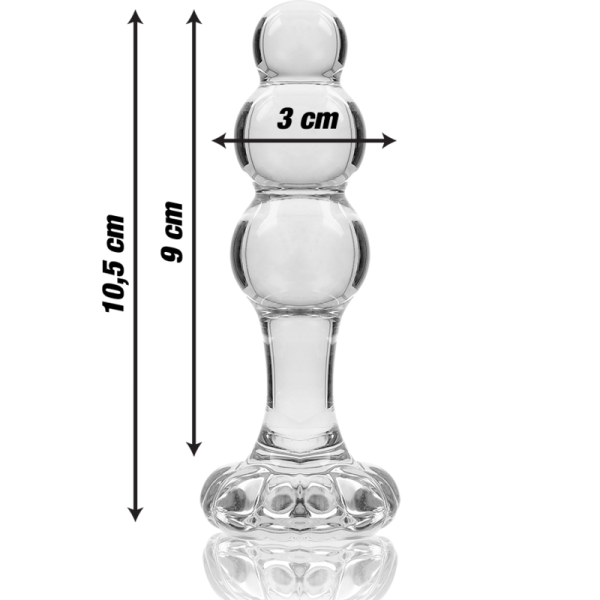 NEBULA SERIES BY IBIZA - MODELO 1 PLUG CRISTAL TRANSPARENTE 10.5 CM -O- 3 CM - Image 3