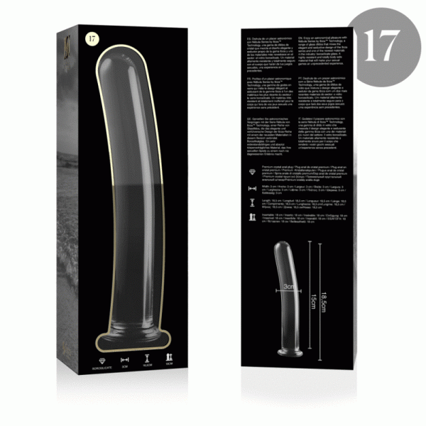 NEBULA SERIES BY IBIZA - MODELO 17 DILDO CRISTAL TRANSPARENTE 18.5 CM -O- 3 CM - Image 4