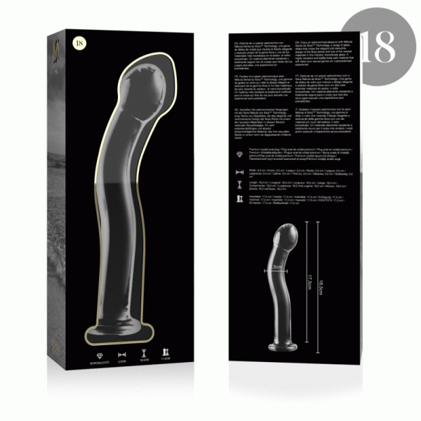 NEBULA SERIES BY IBIZA - MODELO 18 DILDO CRISTAL TRANSPARENTE 18.5 CM -O- 3.5 CM - Image 4