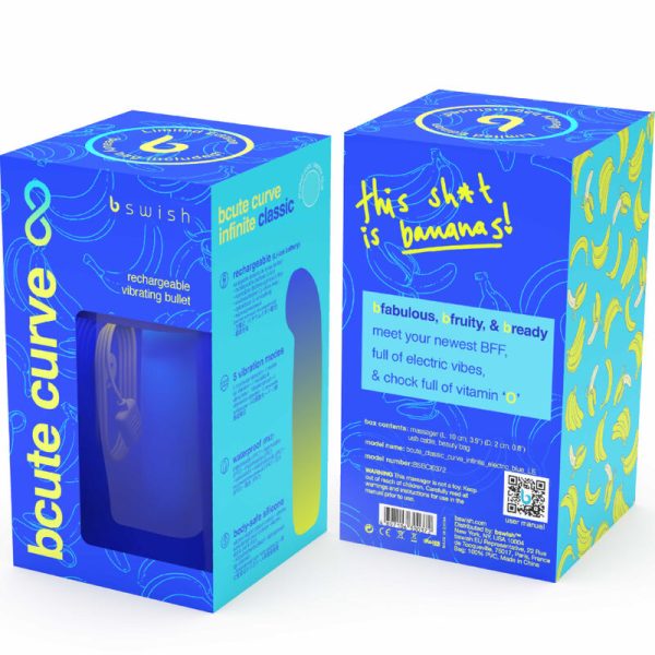 B SWISH - BCUTE CURVE INFINITE CLASSIC LIMITED EDITION BLUE SILICONE RECHARGEABLE VIBRATOR - Image 5