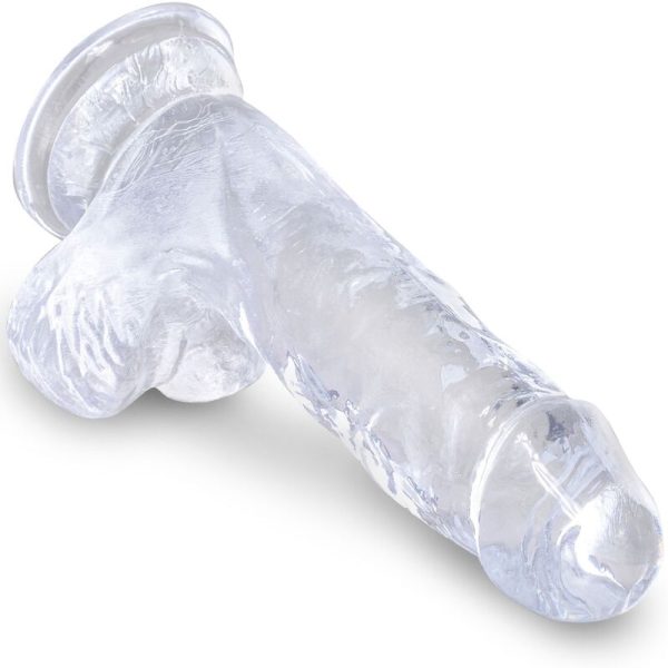 KING COCK - CLEAR REALISTIC PENIS WITH BALLS 10.1 CM TRANSPARENT - Image 3