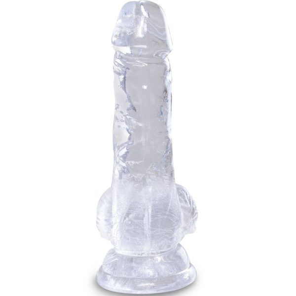 KING COCK - CLEAR REALISTIC PENIS WITH BALLS 10.1 CM TRANSPARENT - Image 2