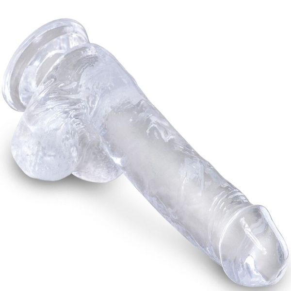 KING COCK - CLEAR REALISTIC PENIS WITH BALLS 13.5 CM TRANSPARENT - Image 3