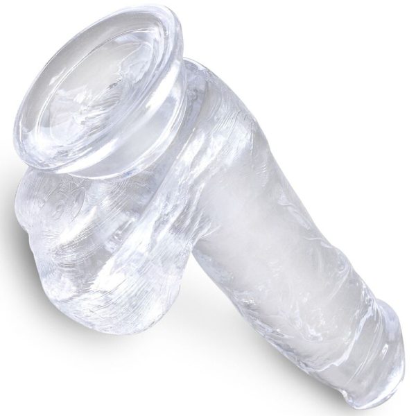 KING COCK - CLEAR REALISTIC PENIS WITH BALLS 13.5 CM TRANSPARENT - Image 4
