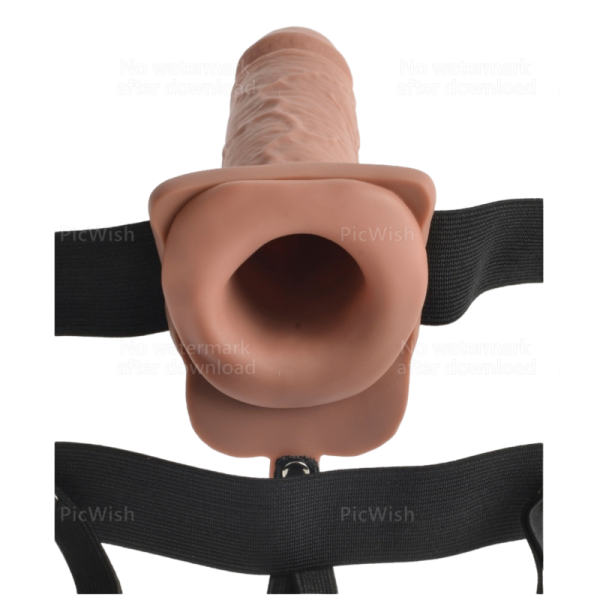 FETISH FANTASY SERIES - ADJUSTABLE HARNESS REALISTIC PENIS WITH BALLS RECHARGEABLE AND VIBRATOR 17.8 CM - Image 3
