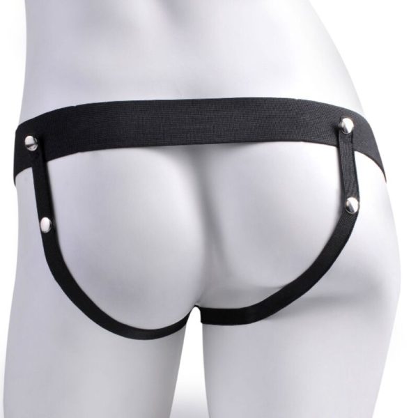 FETISH FANTASY SERIES - ADJUSTABLE HARNESS REALISTIC PENIS WITH BALLS RECHARGEABLE AND VIBRATOR 17.8 CM - Image 5