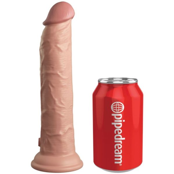 KING COCK - ELITE REALISTIC DILDO VIBRATOR  SILICONE REMOTE CONTROL 23 CM