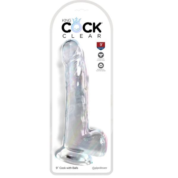 KING COCK - CLEAR DILDO WITH TESTICLES 20.3 CM TRANSPARENT - Image 2