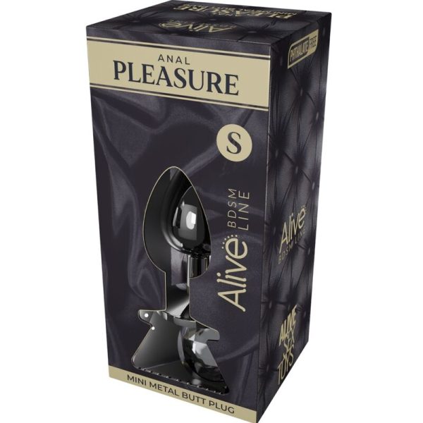 ALIVE - ANAL PLEASURE MINI PLUG METAL BLACK SIZE S - Image 2