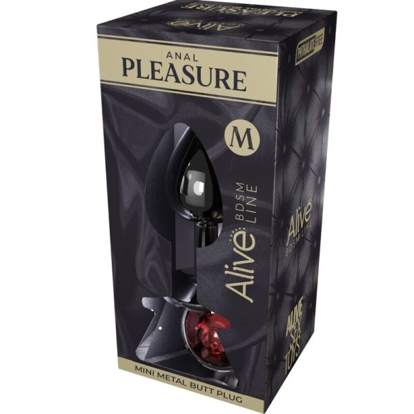 ALIVE - ANAL PLEASURE MINI PLUG METAL RED SIZE M - Image 2